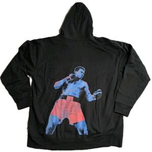NEW Muhammad Ali Contenders Zip Hoodie XL Black Boxing Graphic Sweatshirt